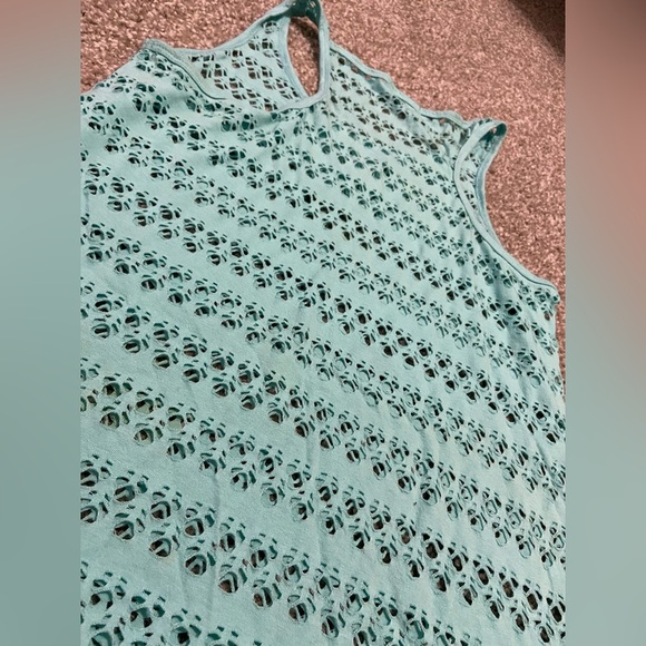 Maurices Turquoise Lace Cover Up Tank Top - Picture 4 of 5